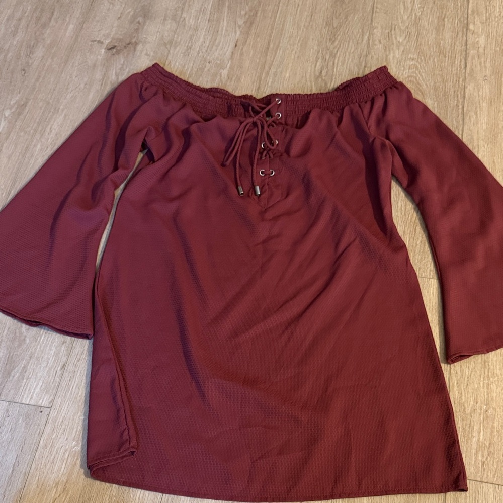 Charlotte Russe Maroon Smocked mini dress